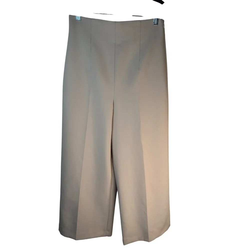 2/$30 ZARA Size 26 Womens Beige Wide-Leg Culottes